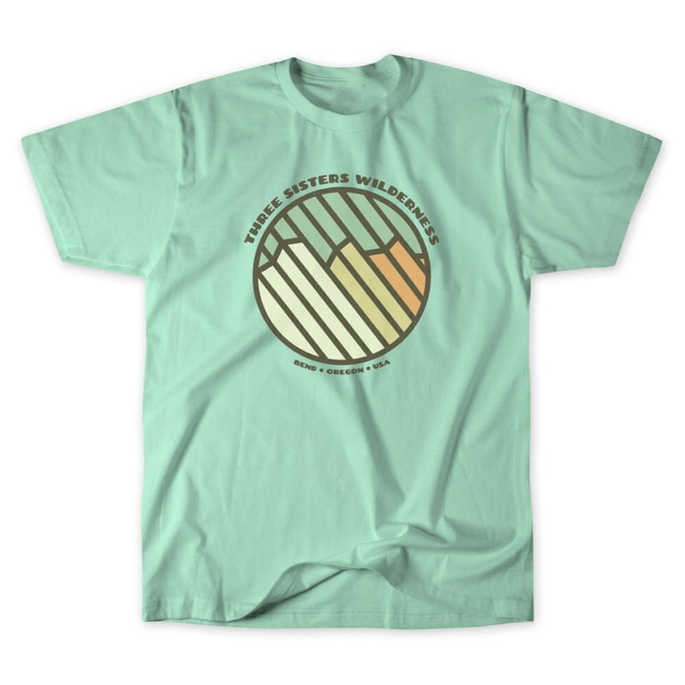 🔺️NWT Little Bay Root Mint" 3 Sisters Wilderness Bend Oregon" Shirt Large